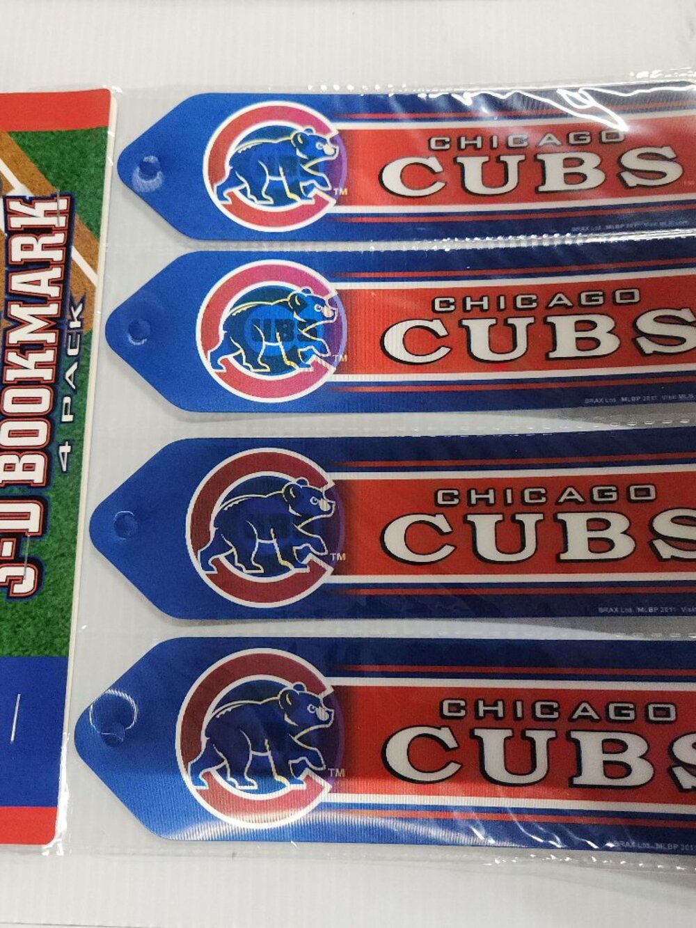 2 Pcs Brax Mlb Ultradepth 3-D Bookmark 4 Pack Chicago Cubs 20508 Team Logo 167